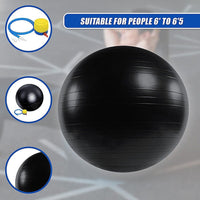 75cm Static Strength Exercise Stability Ball with Pump Sports & Fitness Kings Warehouse