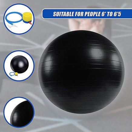 75cm Static Strength Exercise Stability Ball with Pump Sports & Fitness Kings Warehouse