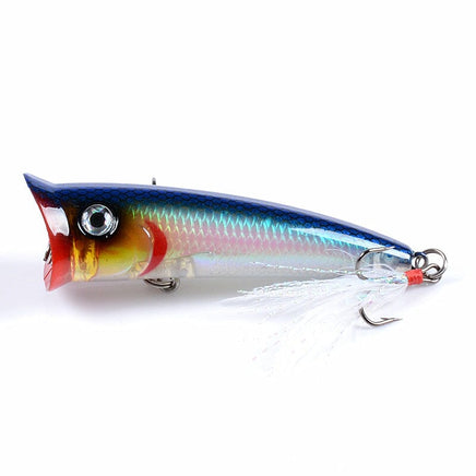 7x Popper Minnow 7.8cm Fishing Lure Lures Surface Tackle Fresh Saltwater Kings Warehouse