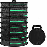 8-Layer 162cm Foldable Herb Vegetable Fruit Drying Dehydrating Rack Mesh Hanging Dryer Kings Warehouse