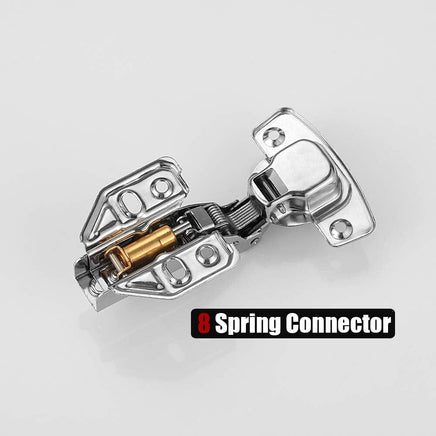 8 Pack 304 Stainless Steel Cabinet Hinges 100 Degree Soft Closing Insert Overlay Door Hinge Nickel Plated Finish Kings Warehouse