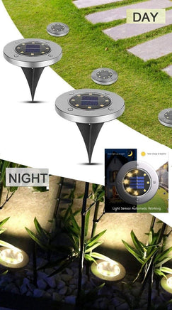 8 Pack LED Solar Pathway Lights Outdoor Solar Ground Lights (Warm White) Kings Warehouse