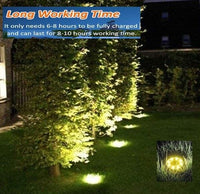 8 Pack LED Solar Pathway Lights Outdoor Solar Ground Lights (Warm White) Kings Warehouse
