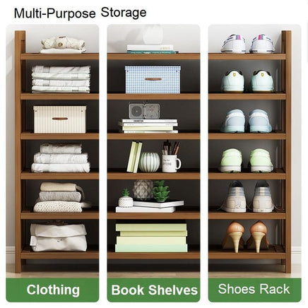8 Tier Tower Bamboo Wooden Shoe Rack Corner Shelf Stand Storage Organizer Furniture Kings Warehouse