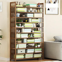 8 Tier Tower Bamboo Wooden Shoe Rack Corner Shelf Stand Storage Organizer Furniture Kings Warehouse