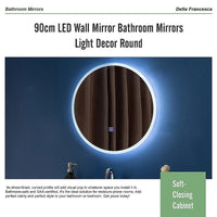 80cm LED Wall Mirror Bathroom Mirrors Light Decor Round Health & Beauty Kings Warehouse