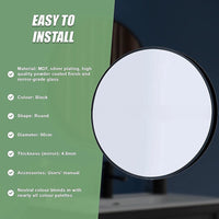 80cm Round Wall Mirror Bathroom Makeup Mirror by Della Francesca Home & Garden Kings Warehouse