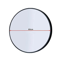 80cm Round Wall Mirror Bathroom Makeup Mirror by Della Francesca Home & Garden Kings Warehouse