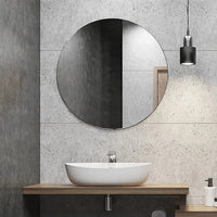 80cm Round Wall Mirror Bathroom Makeup Mirror by Della Francesca Home & Garden Kings Warehouse