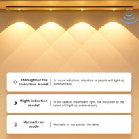 80cm Wireless LED Closet Lights Motion Sensor PIR Induction Lamp Cabinet Lighting USB Kings Warehouse 