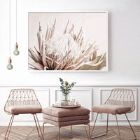 80cmx120cm Pure Protea II White Frame Canvas Wall Art Kings Warehouse