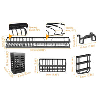 85cm 3 tier Over Sink Dish Drying Rack Drainer Kitchen Cutlery Holder Storage Organizer Kings Warehouse