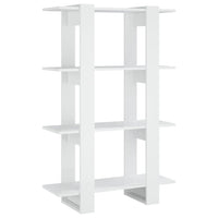 Book Cabinet/Room Divider High Gloss White 80x30x123.5 cm