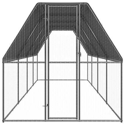 Outdoor Chicken Cage 2x8x2 m Galvanised Steel