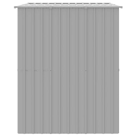Dog House with Roof Light Grey 214x153x181 cm Galvanised Steel
