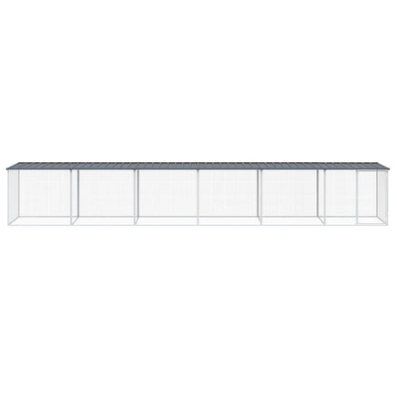 Chicken Cage with Roof Anthracite 603x98x90 cm Galvanised Steel