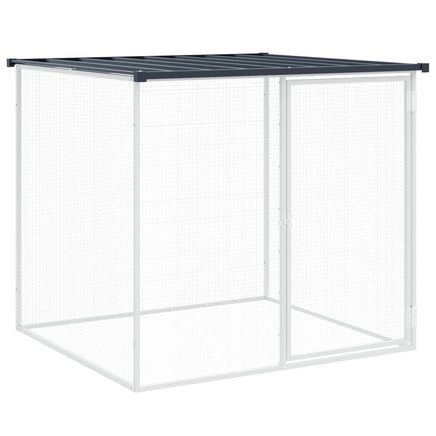 Chicken Cage with Roof Anthracite 603x98x90 cm Galvanised Steel