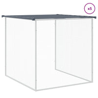 Chicken Cage with Roof Anthracite 603x98x90 cm Galvanised Steel