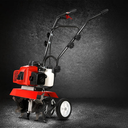 88CC Tiller Garden Cultivator Rototiller 4 Blades Soil Plower Rotary Hoe Tools Kings Warehouse