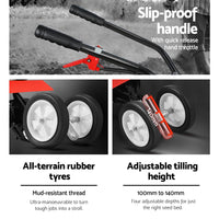 88CC Tiller Garden Cultivator Rototiller 4 Blades Soil Plower Rotary Hoe Tools Kings Warehouse