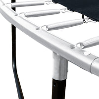 8ft Outdoor Orange Trampoline For Kids And Children Suited For Fitness Exercise Gymnastics With Safety Enclosure Basketball Hoop Set Sports & Fitness Kings Warehouse