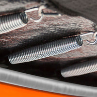 8ft Outdoor Orange Trampoline For Kids And Children Suited For Fitness Exercise Gymnastics With Safety Enclosure Basketball Hoop Set Sports & Fitness Kings Warehouse