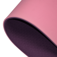 8mm TPE Yoga Mat Exercise Fitness Gym Pilates Non Slip Dual Layer Sports & Fitness Kings Warehouse