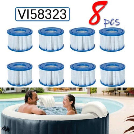 8PCS Replacement Bestway VI Filter Cartridge Inflatable Lay-Z-Spa Filters 58323 Kings Warehouse