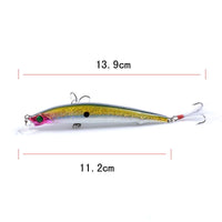 8x Popper Minnow 11.2cm Fishing Lure Lures Surface Tackle Fresh Saltwater Kings Warehouse