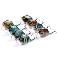 8x Popper Poppers 4.5cm Fishing Lure Lures Surface Tackle Fresh Saltwater Kings Warehouse 
