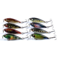 8x Popper Poppers 4.8cm Fishing Lure Lures Surface Tackle Fresh Saltwater Kings Warehouse 