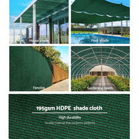 90% Sun Shade Cloth Shadecloth Sail Roll Mesh 3.66x20m 195gsm Green Aussie Backyard Blitz Kings Warehouse