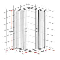 900 x 1000mm Sliding Door Nano Safety Glass Shower Screen By Della Francesca Furniture Kings Warehouse