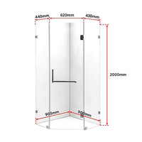 900 x 900mm Frameless 10mm Glass Shower Screen By Della Francesca Furniture Kings Warehouse