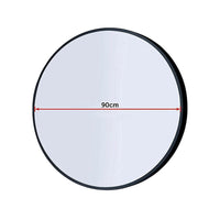 90cm Round Wall Mirror Bathroom Makeup Mirror by Della Francesca Home & Garden Kings Warehouse