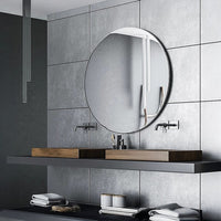 90cm Round Wall Mirror Bathroom Makeup Mirror by Della Francesca Home & Garden Kings Warehouse