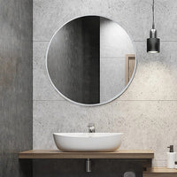 90cm Round Wall Mirror Bathroom Makeup Mirror by Della Francesca Home & Garden Kings Warehouse