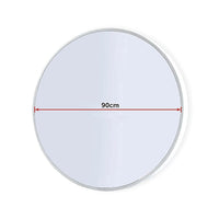 90cm Round Wall Mirror Bathroom Makeup Mirror by Della Francesca Home & Garden Kings Warehouse