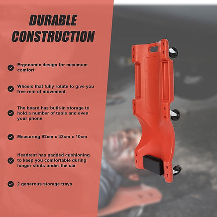 92cm Professional Rolling Mechanics Car Creeper Crawler Board Under Car Tool Tools Kings Warehouse