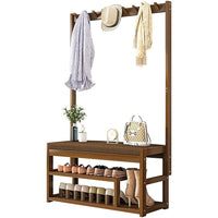 97x168cm Hallway Bench Coat Rack Stand Multifunctional Hall Shelf Entryway Furniture Kings Warehouse