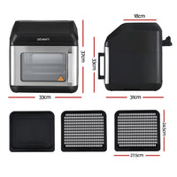 Devanti Air Fryer 13L LCD Fryers Oven
