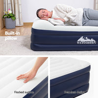 Weisshorn Air Mattress Single Inflatable Bed 46cm Air bed Grey
