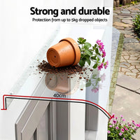 Instahut Window Door Awning 0.4mx1m Transparent