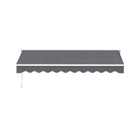 Instahut Retractable Folding Arm Awning Manual Sunshade 3M X 2M Grey