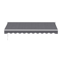 Instahut Retractable Folding Arm Awning Manual Sunshade 3.5M X 2.5M Grey