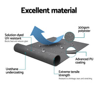 Instahut Retractable Folding Arm Awning Manual Sunshade 3.5M X 2.5M Grey