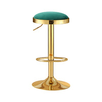 2x Artiss Bar Stools Kitchen Dining Chairs Velvet Padded Stool Green