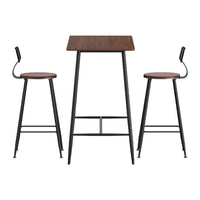 Artiss Bar Table and Stools Set Dining Desk Kitchen Chairs Cafe Pub