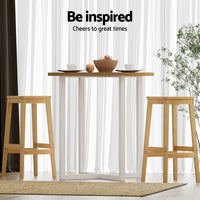 Artiss 2x Bar Stools Rubber Wood Stool Counter Chair Rattan Barstools Kitchen