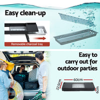 Grillz Charcoal BBQ Grill Smoker Portable Barbecue Outdoor Foldable Camping